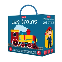 Sassi Junior Jeu éducatif LES TRAINS - 4MURS