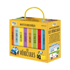 Sassi Junior Livre enfant MA PETITE BIBLIOTHÈQUE LES VÉHICULES - 4MURS