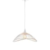 SEYNAVE Suspension KASTELLI RATTAN blanc et beige 24,5 x 45 cm - 4MURS