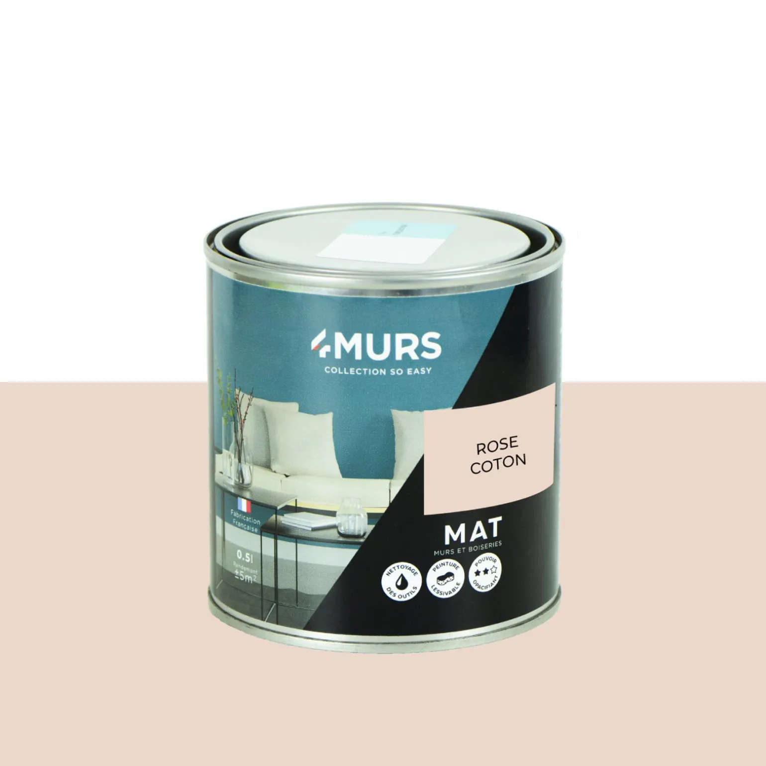 So Easy Peinture Finition Peinture rose coton 0,5 L - 4MURS