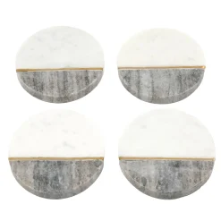 Sous-verre IDA coloris marbre blanc / gris - 4MURS