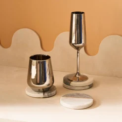 Sous-verre IDA coloris marbre blanc / gris - 4MURS