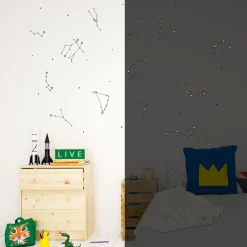 Sticker phosphorescent KIDS CONSTELLATIONS coloris noir - 4MURS