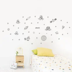 Sticker phosphorescent SPACE coloris noir - 4MURS