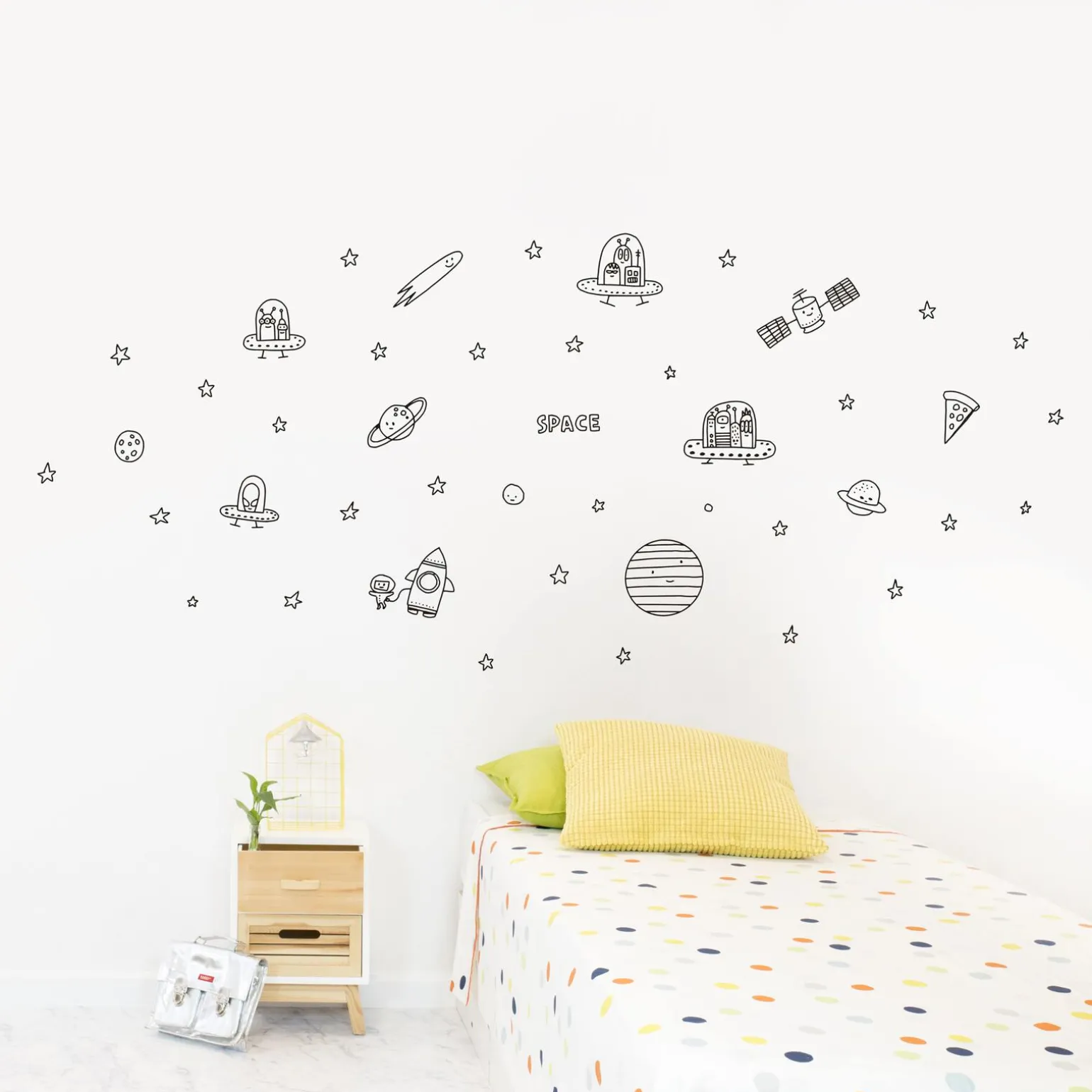 Sticker phosphorescent SPACE coloris noir - 4MURS