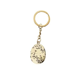 Stones Club Lithothérapie PORTE CLÉS JASPE DALMATIEN beige - 4MURS