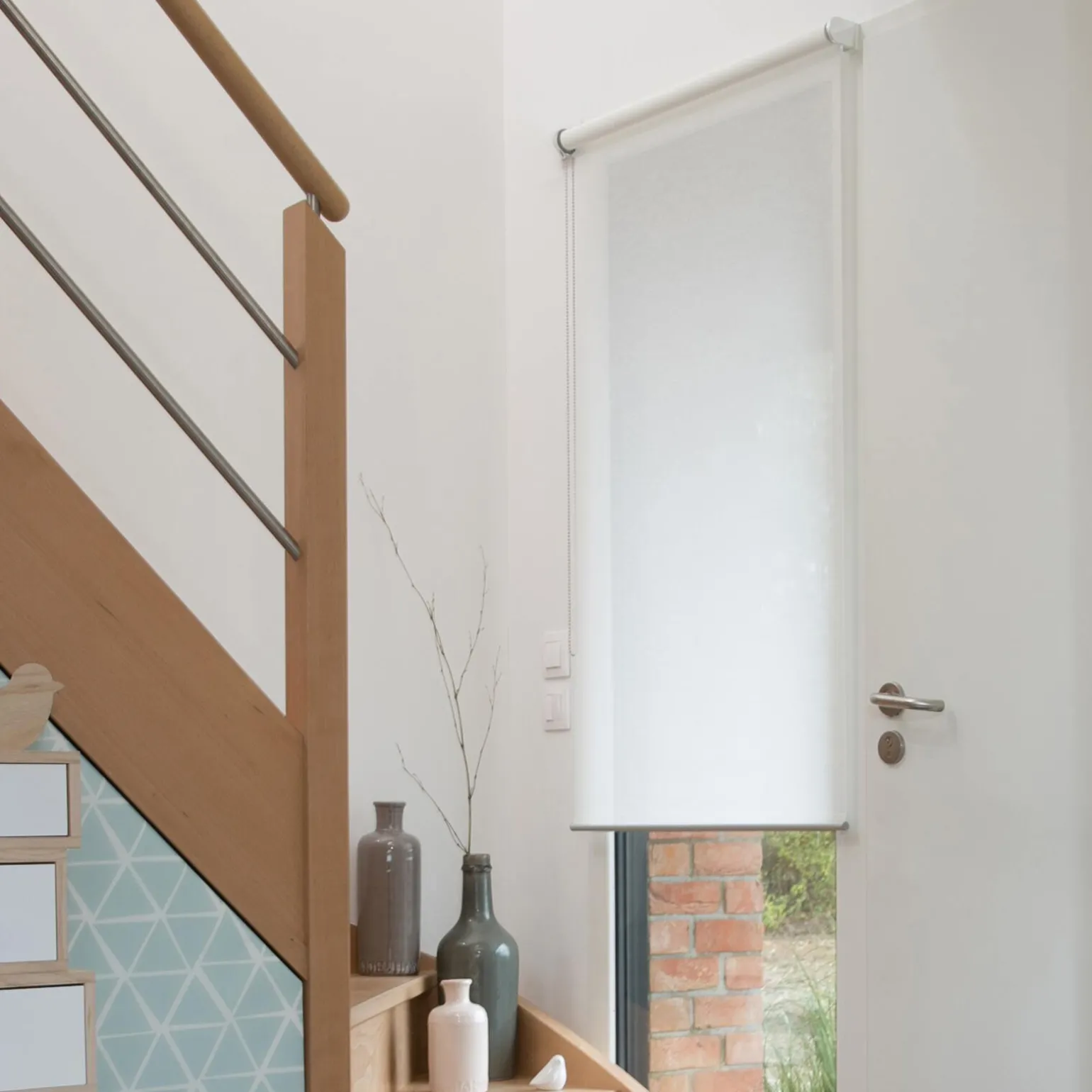 Store enrouleur AURORE coloris blanc 160 x 250 cm - 4MURS