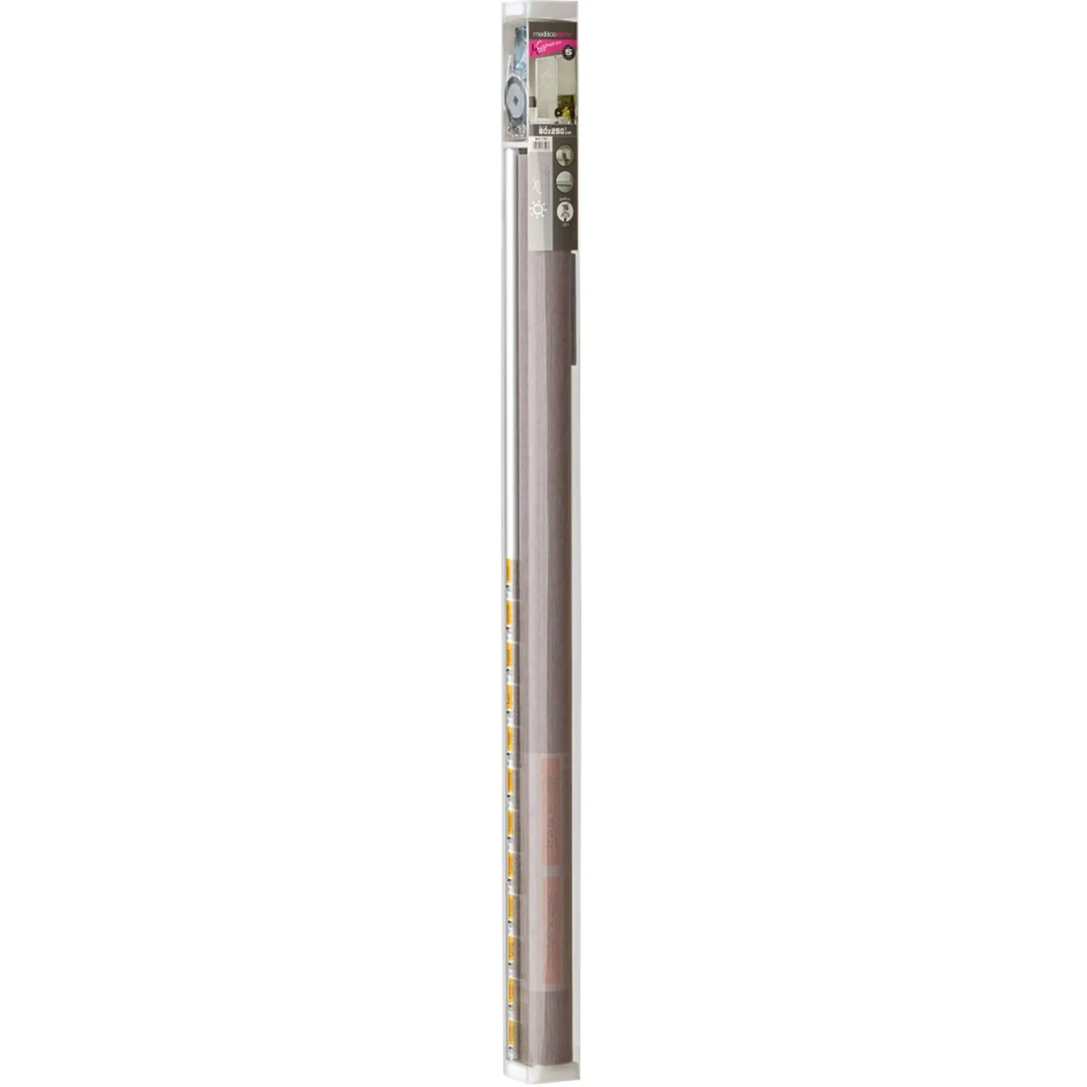 Store enrouleur AURORE coloris gris 80 x 250 cm - 4MURS