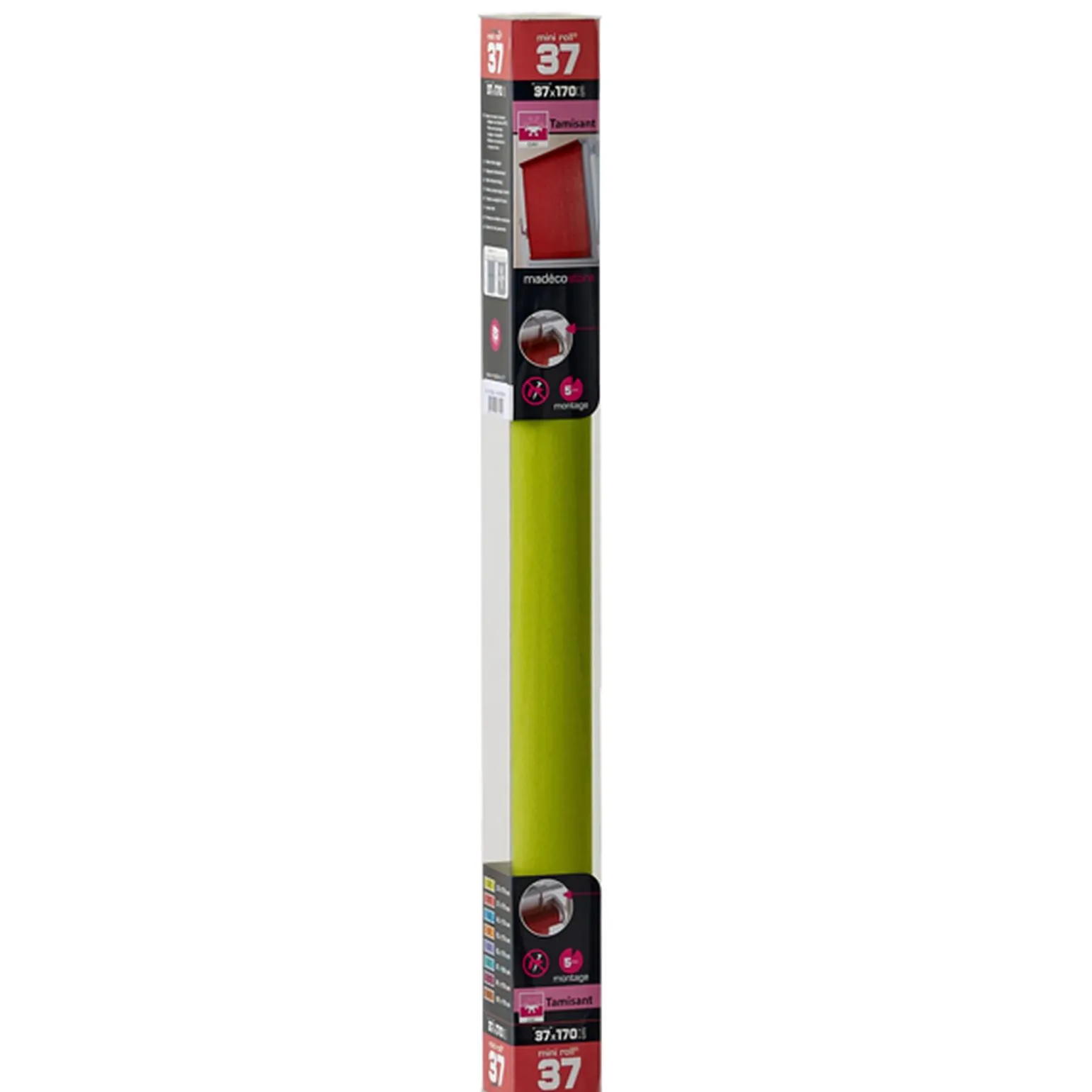 Store enrouleur EASY ROLL TAMISANT vert fougère 37 x 170 cm - 4MURS