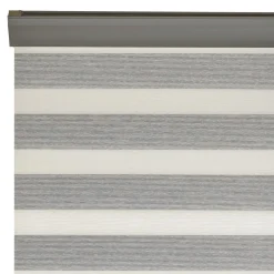 Store jour/nuit SOLSTICE coloris blanc / noir 60 x 250 cm - 4MURS