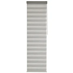 Store jour/nuit SOLSTICE coloris blanc / noir 60 x 250 cm - 4MURS