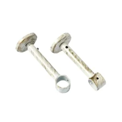 Support barre à rideau CERUSITE blanc / doré 1,9 cm de 9,0 à 14 cm