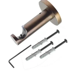 Support barre à rideau GLACAGE chocolat 2 cm 7 cm - 4MURS
