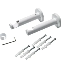 Support barre à rideau HOWLITE blanc 1,9 cm 9,5 cm - 4MURS