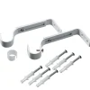 Support barre à rideau HOWLITE blanc 1,9 cm de 11,5 à 15,5 cm - 4MURS