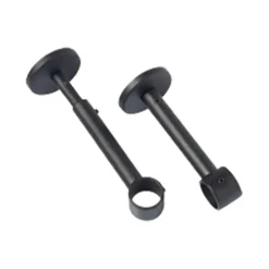 Support barre à rideau OBSIDIENNE noir 1,9 cm de 9,0 à 14 cm - 4MURS