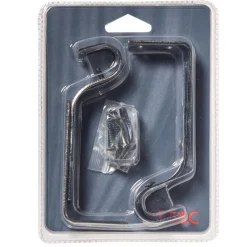 Support barre à rideau ONYX noir miroir 1,9 cm de 11,5 à 15,5 cm