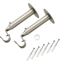 Support barre à rideau PYRITE nickel satin 1,9 cm de 16,5 à 23 cm