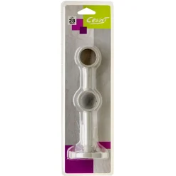 Support barre à rideau VELOURS gris grainé 2,8 cm de 10,0 à 17,5 cm