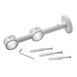 Support barre à rideau VELOURS blanc grainé 2,8 cm de 10,0 à 17,5 cm