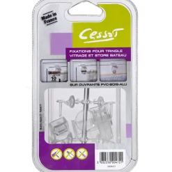 Support barre à rideau vitrage VITRAGE CLASSIQUE transparent 10 cm