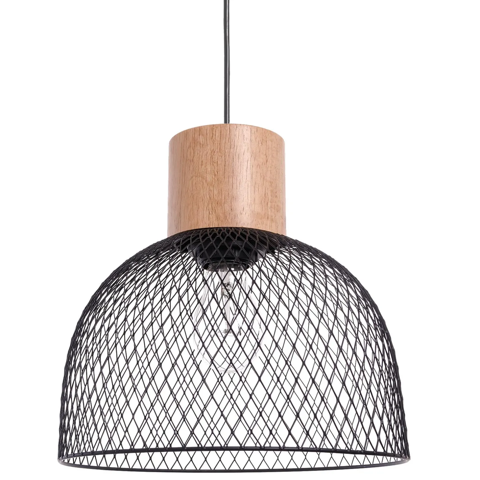 Suspension BEDWOOD coloris noir et brun 20 x 25 cm - 4MURS