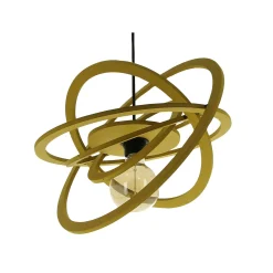 Suspension REVOLUTION coloris jaune 43,5 x 43,5 cm - 4MURS