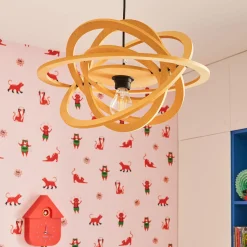 Suspension REVOLUTION coloris jaune 43,5 x 43,5 cm - 4MURS
