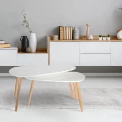 Table basse JANSSON coloris blanc 39,5 x 39,5 cm - 4MURS