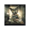 Tableau BINET CHAT CANCRE coloris noir - 4MURS