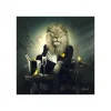 Tableau BINET LION CHESTERFIELD coloris noir - 4MURS