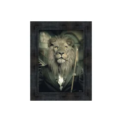Tableau BINET LION MAFIA coloris noir - 4MURS
