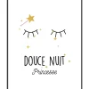 Tableau DOUCE NUIT PRINCESSE coloris blanc - 4MURS