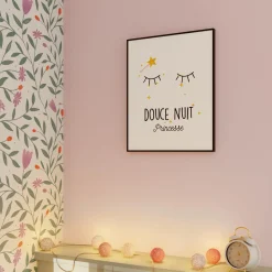 Tableau DOUCE NUIT PRINCESSE coloris blanc - 4MURS