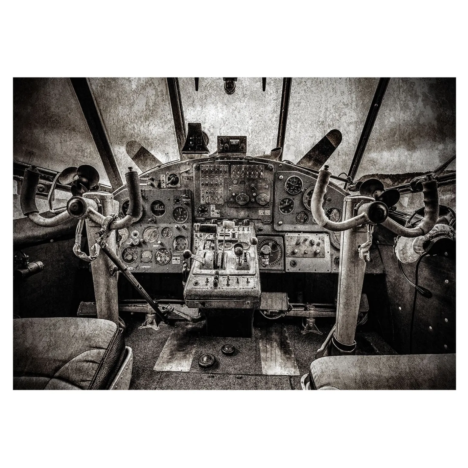 Tableau en verre COCKPIT coloris noir - 4MURS