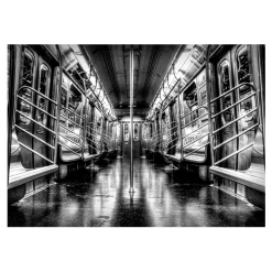 Tableau en verre UNDERGROUND coloris noir - 4MURS