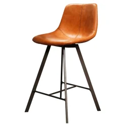 Tabouret de plan de travail ZIGGY coloris cognac - 4MURS