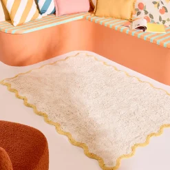 Tapis BLOOM coloris ivoire/moutarde 120 x 170 cm - 4MURS
