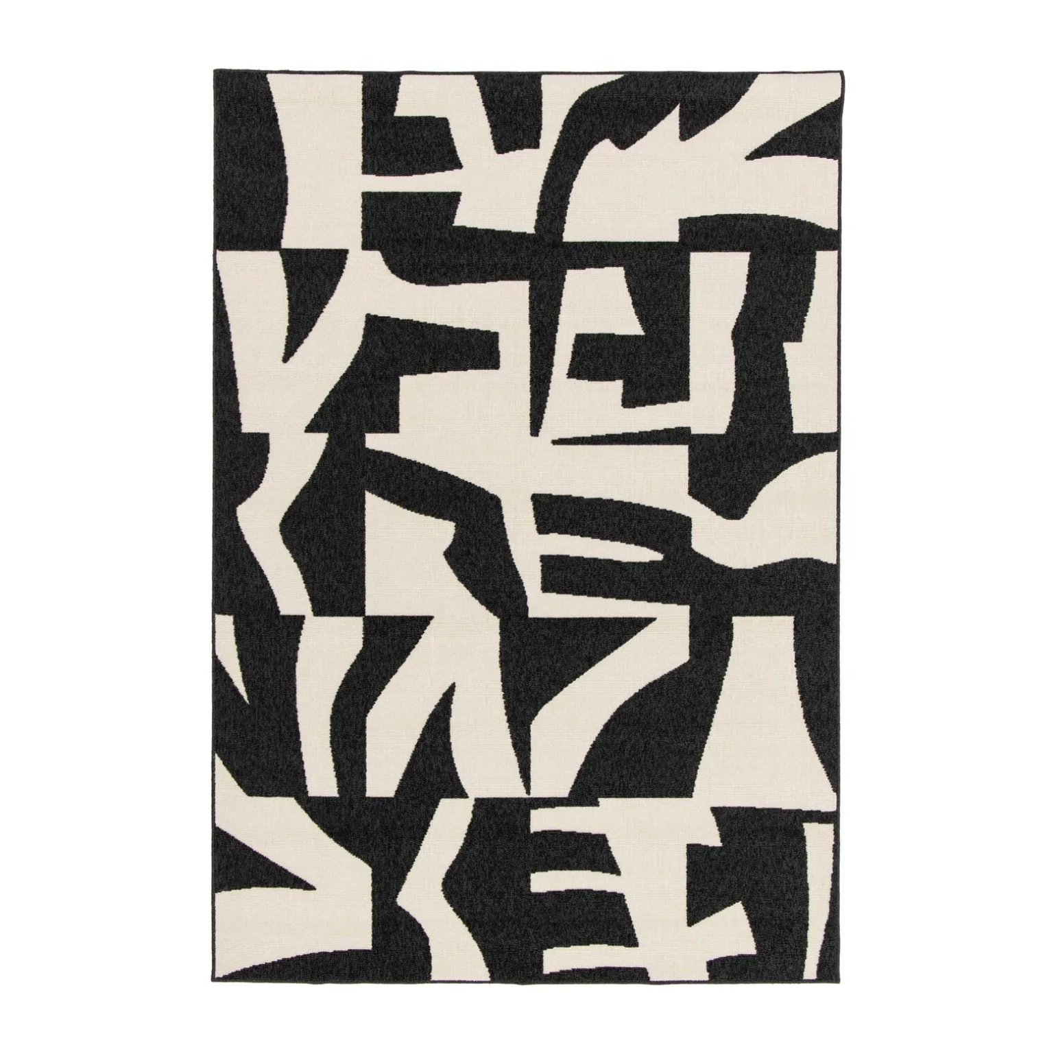 Tapis extérieur ATO coloris noir/beige 120 x 170 cm - 4MURS