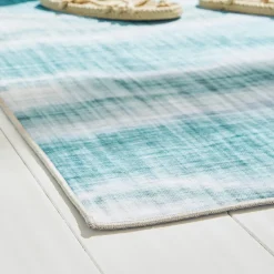 Tapis extérieur SILA coloris bleu turquoise 120 x 160 cm - 4MURS