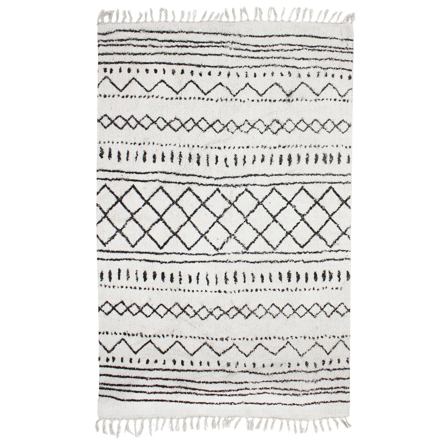 Tapis LAÏLA coloris blanc 130 x 190 cm - 4MURS