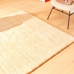 Tapis MANSOUR coloris blanc 160 x 230 cm - 4MURS