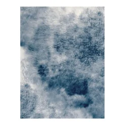 Tapis SEDNA coloris bleu nuit/blanc 170 x 240 cm - 4MURS