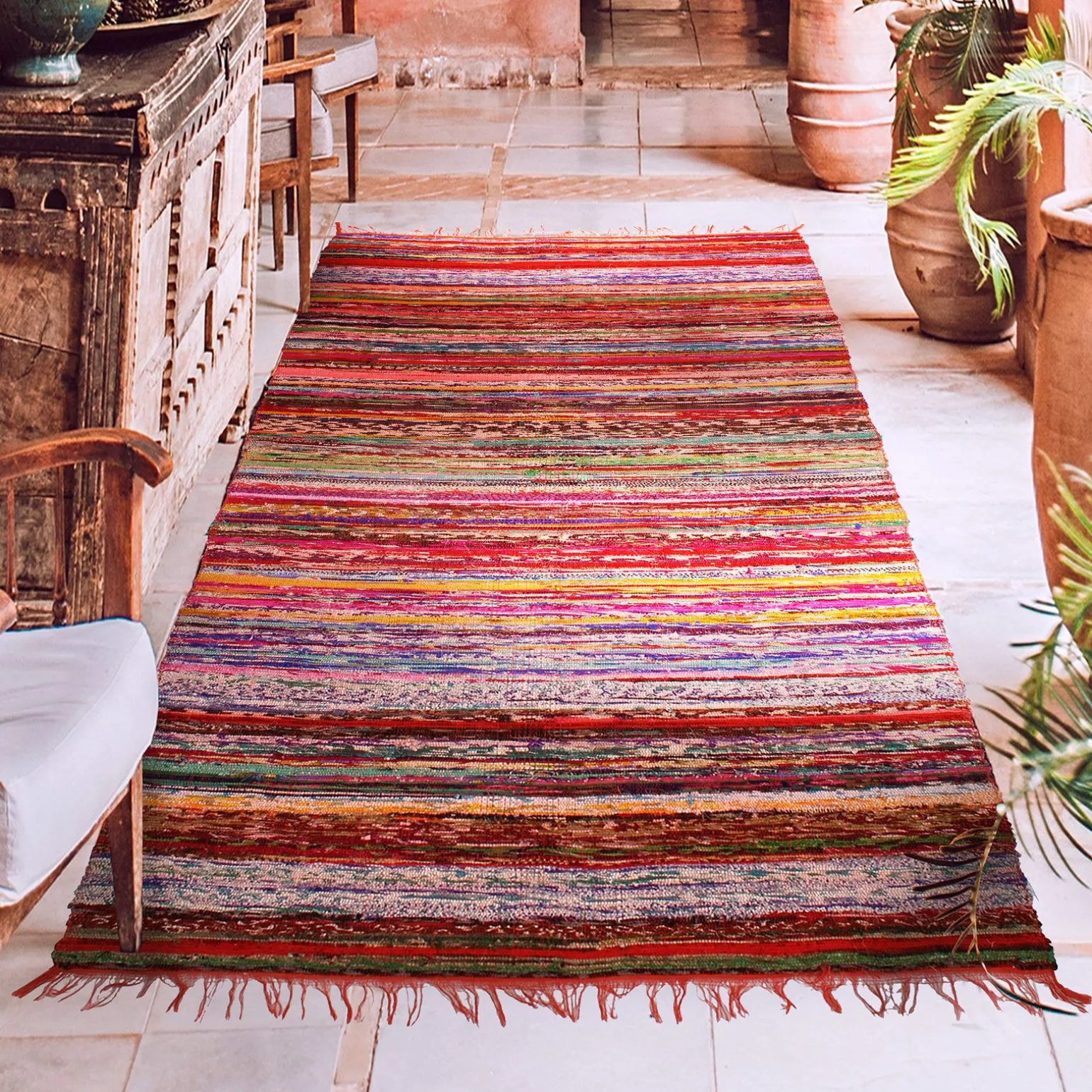 Tapis WOODSTOCK coloris multicolore 100 x 200 cm - 4MURS