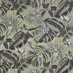 Tissu MADAGASCAR coloris vert amande - 4MURS