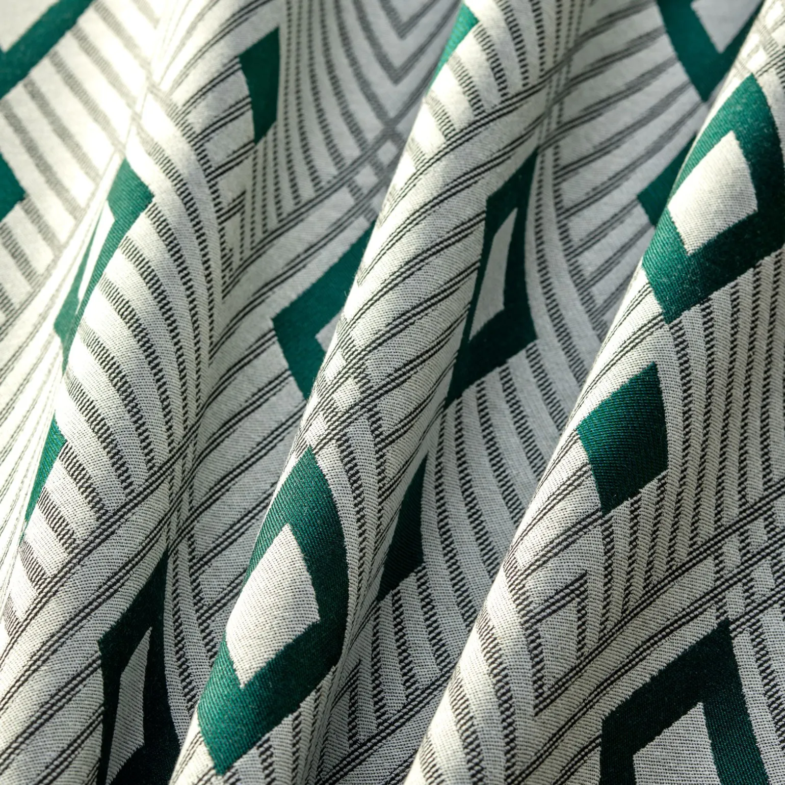 Tissu MOMA coloris vert émeraude - 4MURS