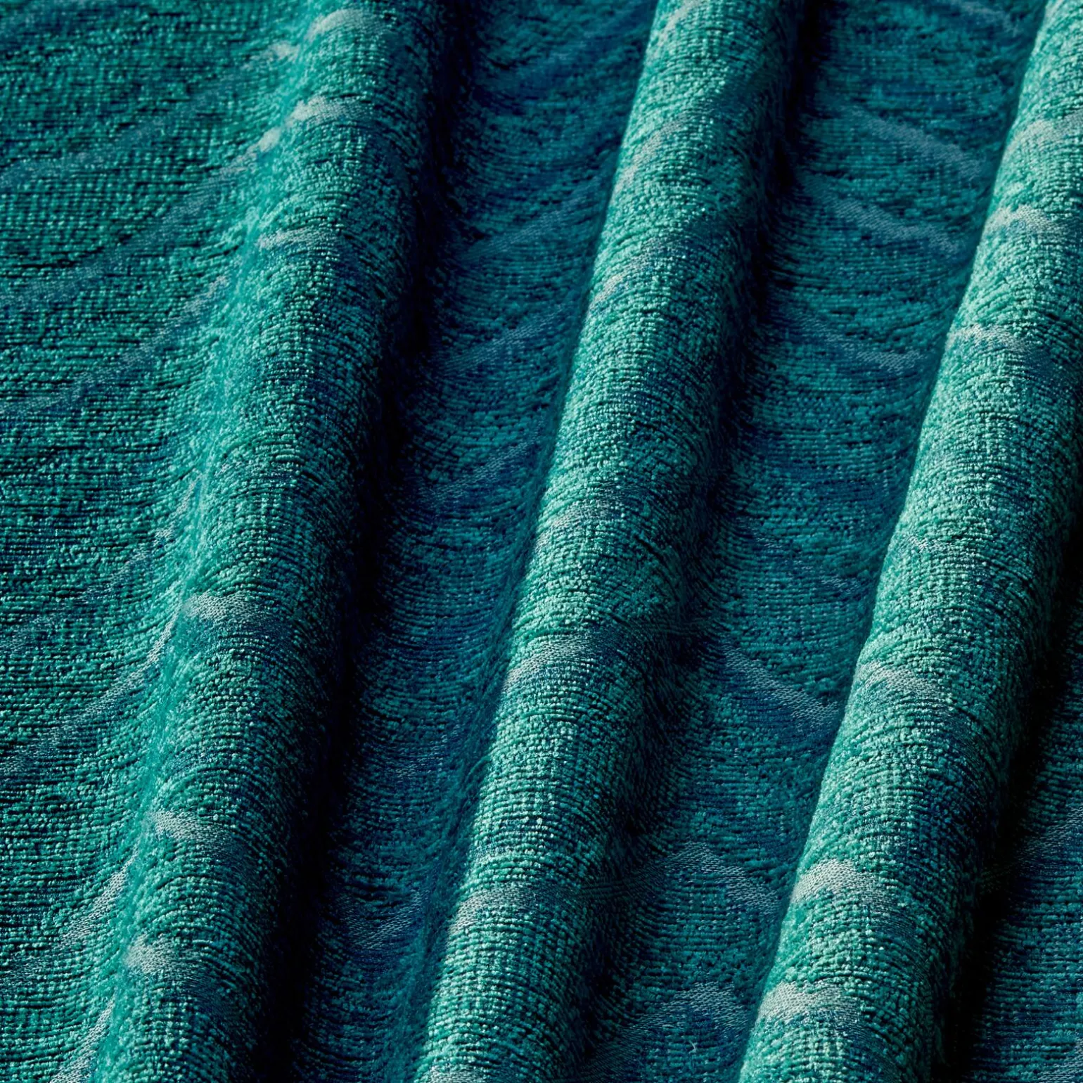 Tissu SOYA coloris bleu paon - 4MURS