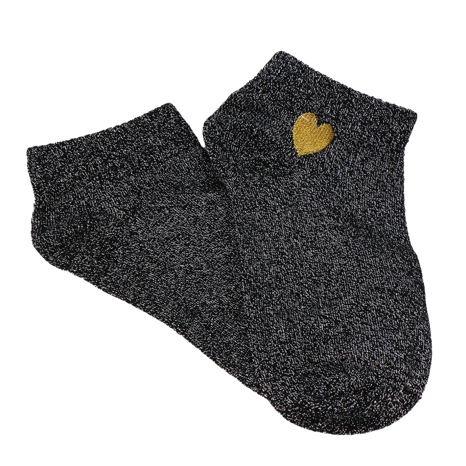 Tites Chaussettes Chaussettes LUREX ET COEUR coloris gris - 4MURS