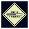 Toile imprimée phosphorescente GAMING IN PROGRESS 40 x 40 cm - 4MURS