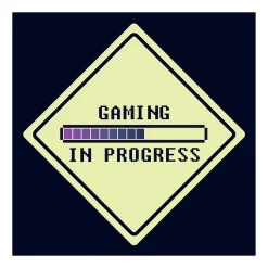 Toile imprimée phosphorescente GAMING IN PROGRESS 40 x 40 cm - 4MURS